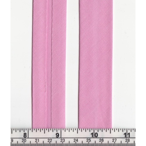 PINK 25mm Cotton Bias Binding Single Folded, by the Metre