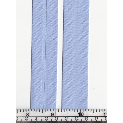 Cotton Bias Binding, 25mm Single Folded, POWDER BLUE Per FULL 20 Metre ROLL