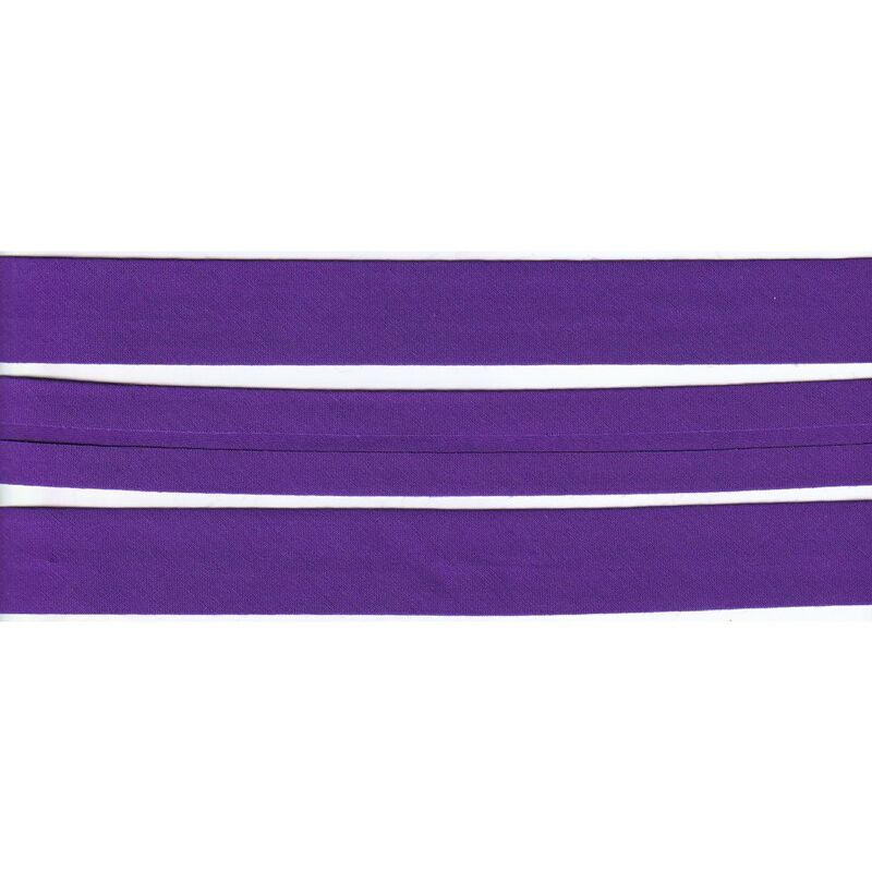 PURPLE 25mm Cotton Bias Binding Single Folded, by the Metre