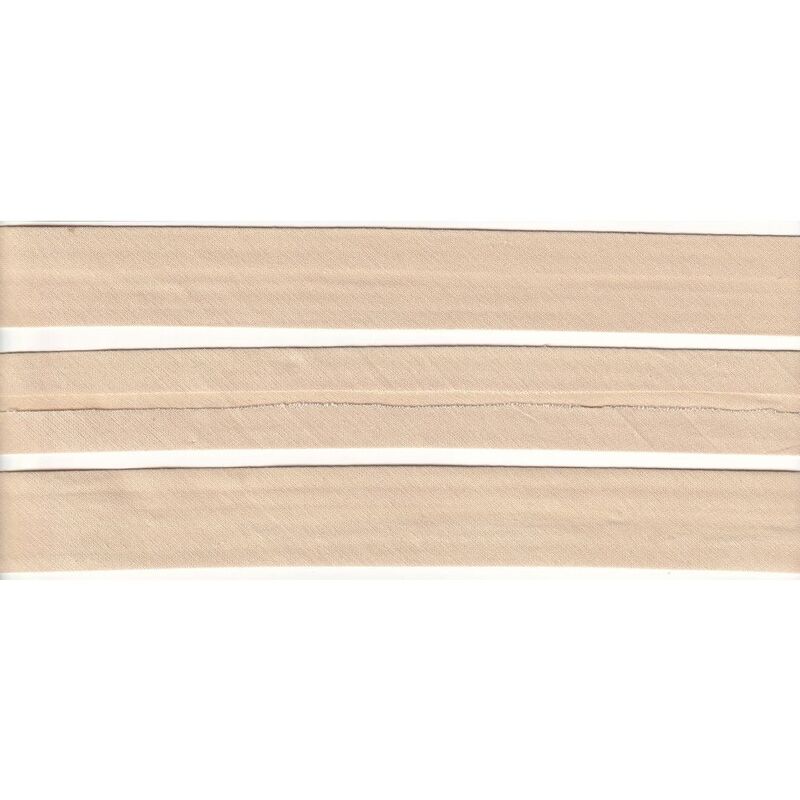 SAND 25mm Cotton Bias Binding Single Folded, by the Metre