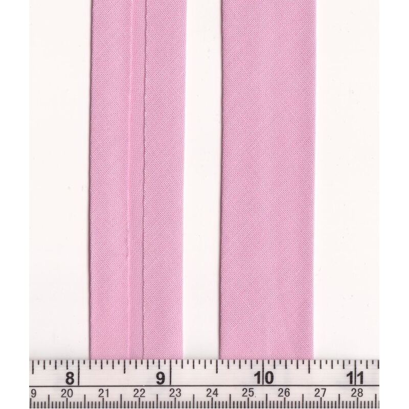 Cotton Bias Binding, 25mm Single Folded, SOFT PINK 4m Packet