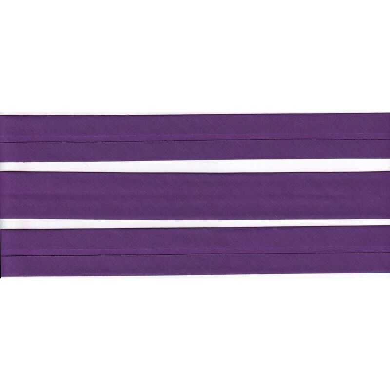 VIOLET 25mm Cotton Bias Binding Single Folded, by the Metre