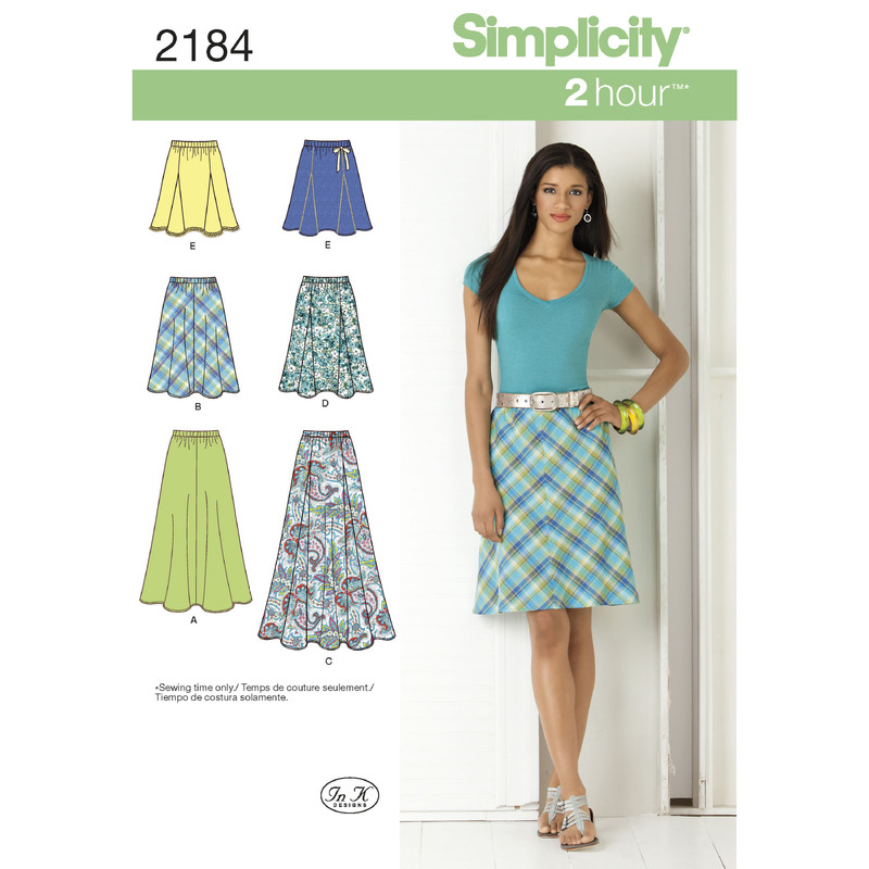 Women's Skirts Simplicity Sewing Pattern 2184