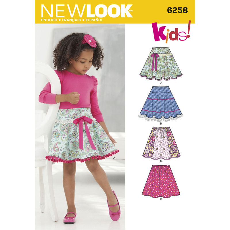 New Look Sewing Pattern 6258 Child's and Girls' Circle Skirts