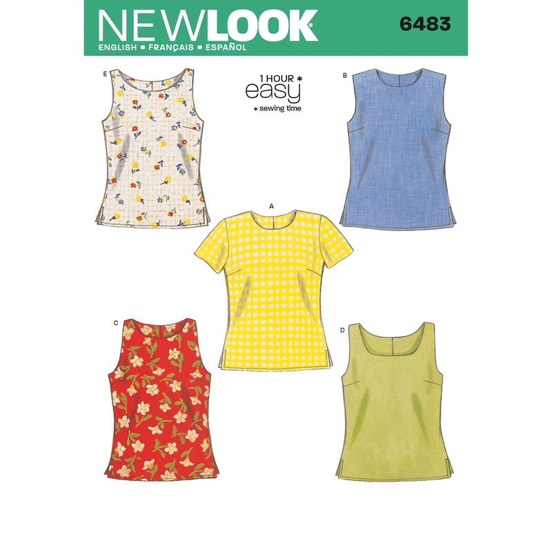 New Look Sewing Pattern 6483 Misses Tops