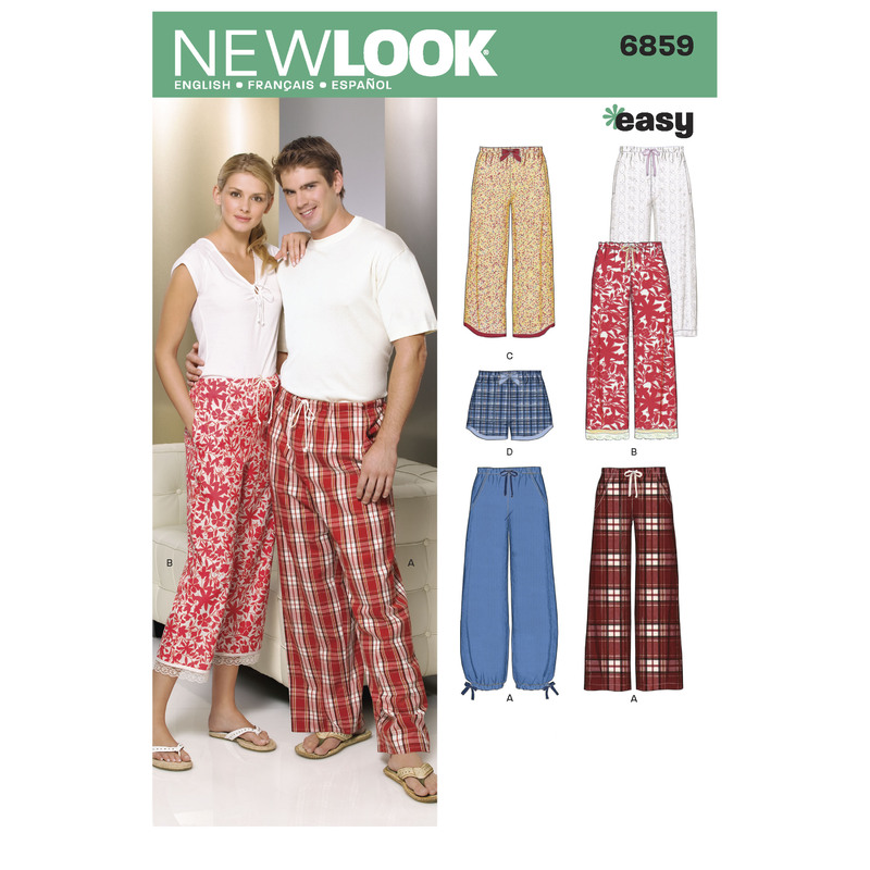 New Look Pattern 6859 Misses', Men's, & Teens' Separates