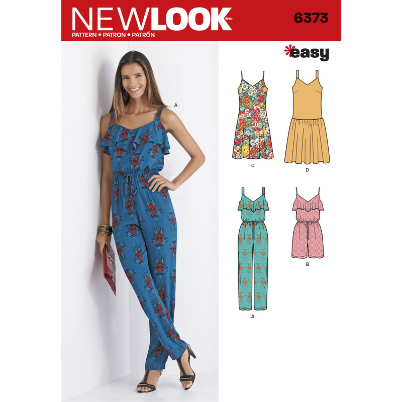 New Look Sewing Pattern 6373 Misses' Jumpsuit or Romper and Dresses