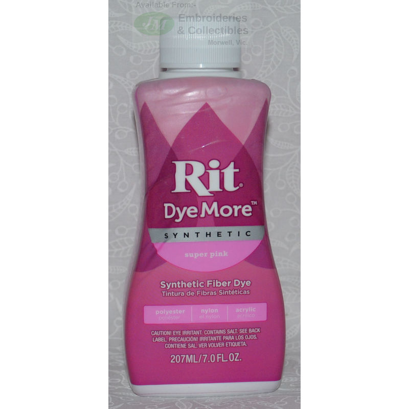 RIT Liquid Synthetic Fabric Dye, DyeMore Synthetic, 207ml SUPER PINK  885967020953