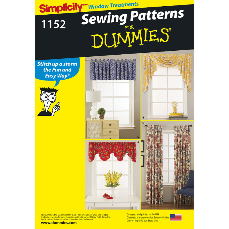 Window Treatments Simplicity Sewing Pattern 1152