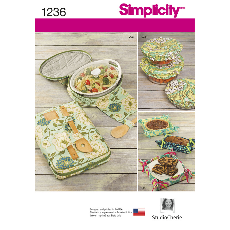 Casserole Carriers, Gifting Baskets and Bowl Covers Simplicity Sewing Pattern 1236