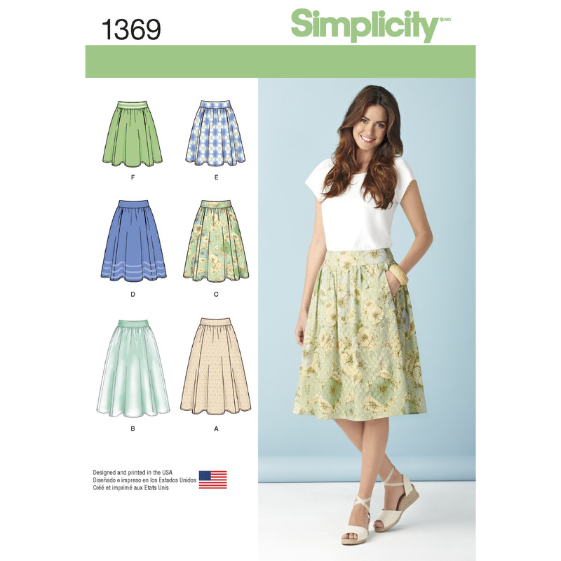 Women's Skirts in Three Lengths Simplicity Sewing Pattern 1369