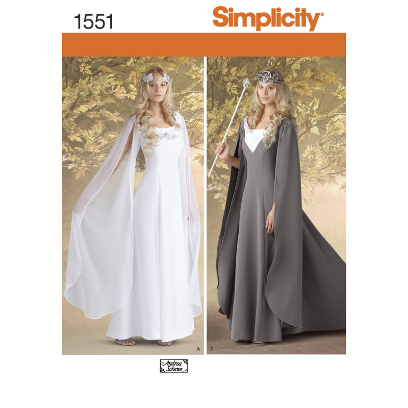 Women's Costumes Simplicity Sewing Pattern 1551