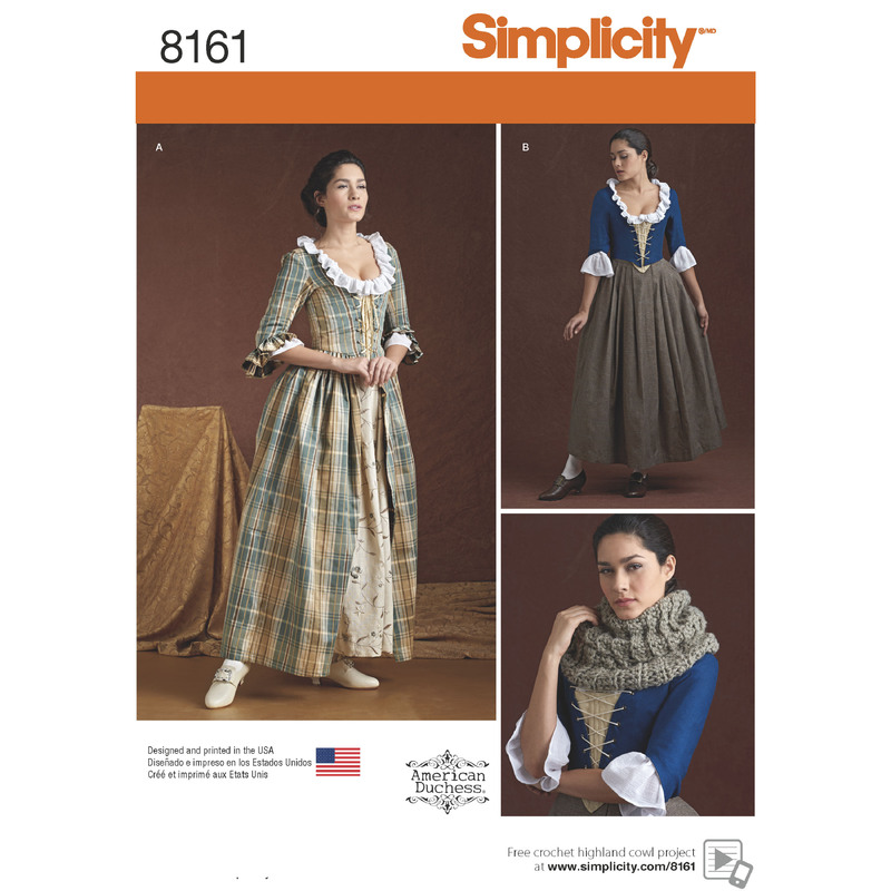 Simplicity Pattern 8161 Women's 18th Century Costumes Simplicity Sewing Pattern 8161