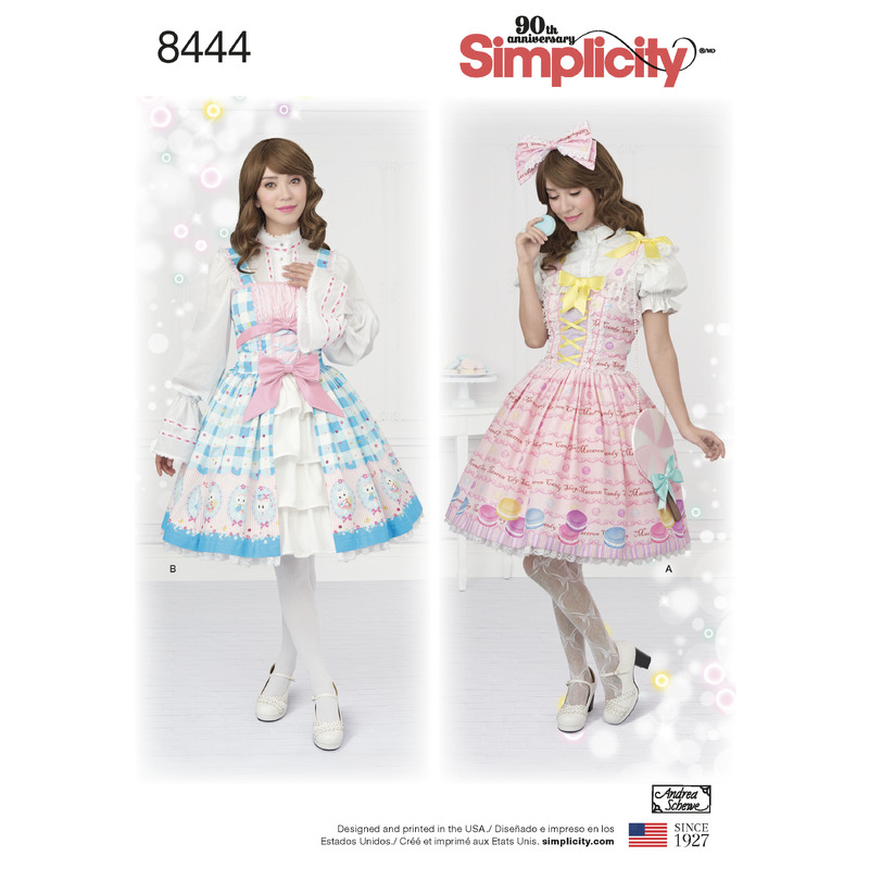 Pattern 8444 Women's Lolita Costume Simplicity Sewing Pattern 8444