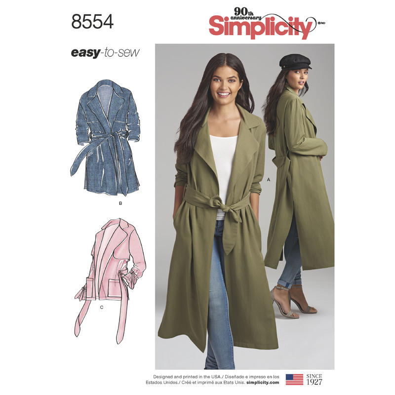 Simplicity Pattern 8554 Women's / Petite Women's Coats and Jackets Simplicity Sewing Pattern 8554