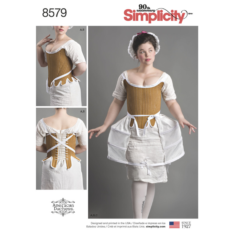 Simplicity Pattern 8579 Women's' 18th Century Costume Simplicity Sewing Pattern 8579