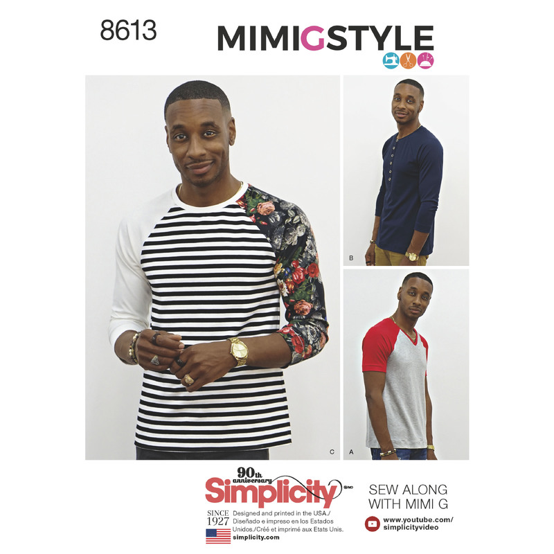 Pattern 8613 Men's Knit Top by Mimi G Simplicity Sewing Pattern 8613