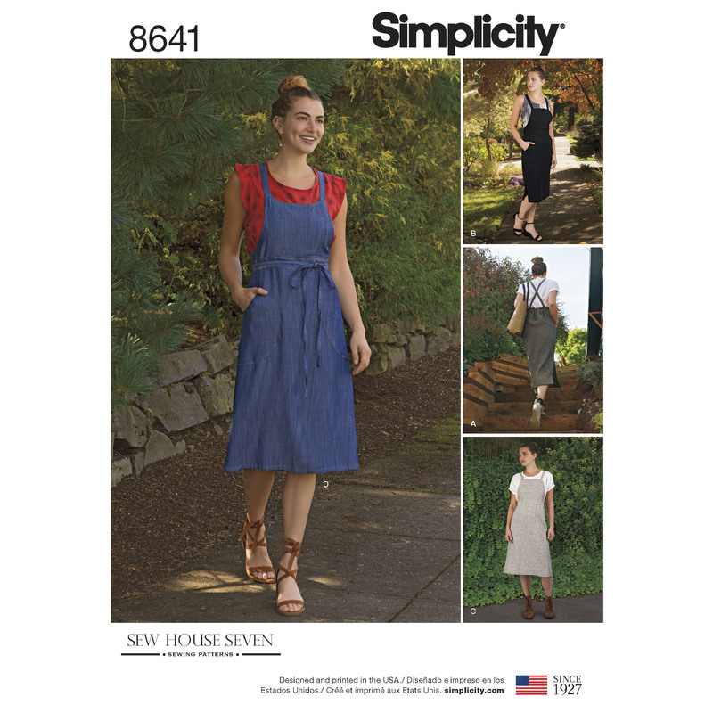 Pattern 8641 Women's Jumper Dress Simplicity Sewing Pattern 8641