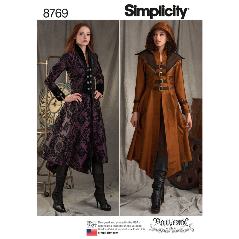 Pattern 8769 Women's Costume Coats Simplicity Sewing Pattern 8769