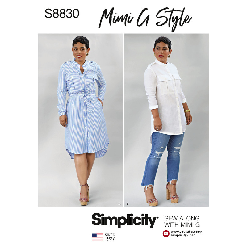 Mimi G Misses'/Miss Petite Shirt Dress Sizes 6-14 Simplicity Sewing Pattern 8830