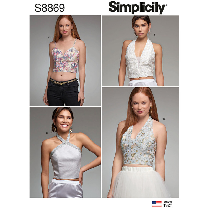 Misses' Lined Tops Sizes 6-14 Simplicity Sewing Pattern 8869