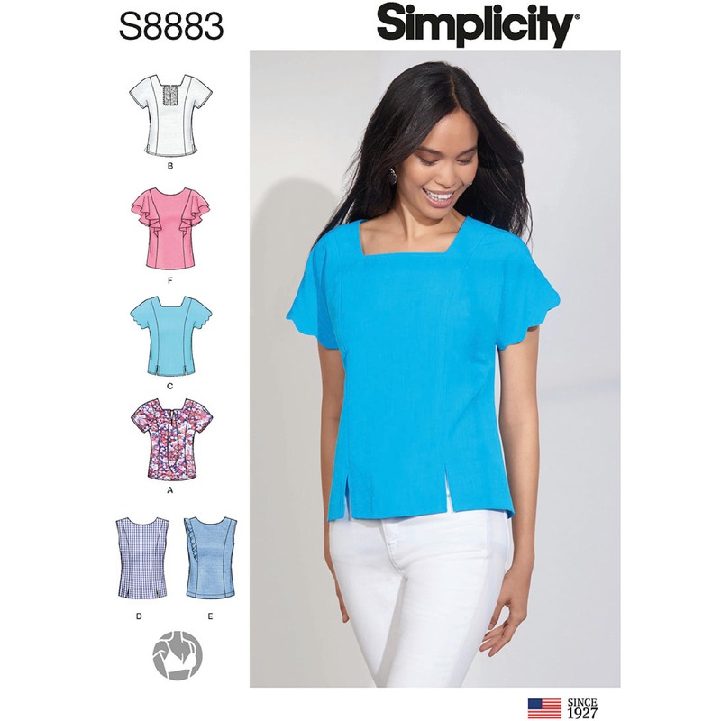 Misses' Tops Sizes 6-14 Simplicity Sewing Pattern 8883