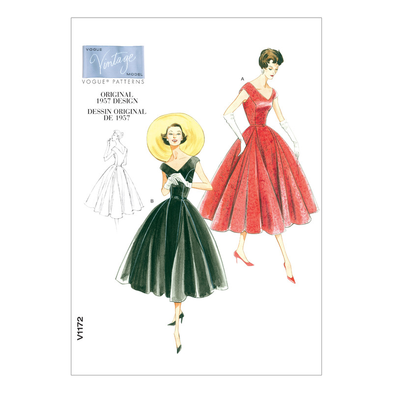 Vogue Sewing Pattern Misses'/Misses' Petite Dress and Belt 1172AA (Sizes 6 to 12)