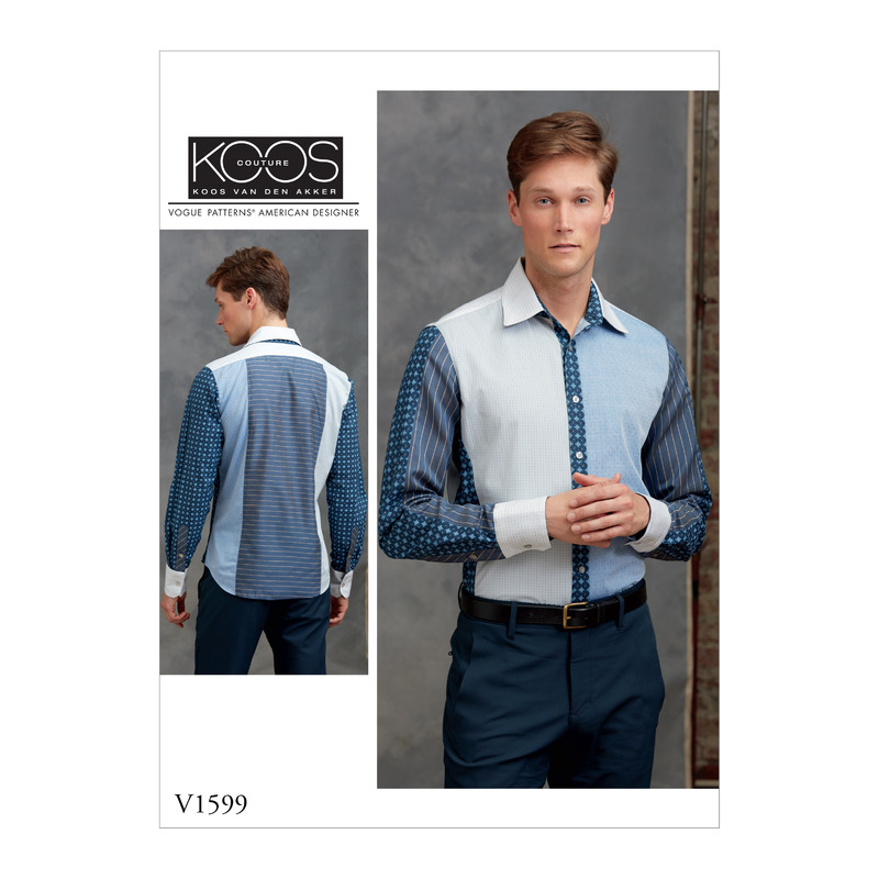 Vogue Sewing Pattern Men's Shirt 1599MUU (Sizes 34-40)