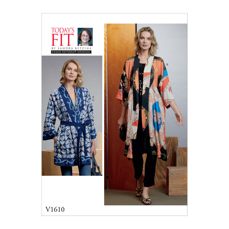 Vogue Sewing Pattern Misses' Kimono and Belts 1610A