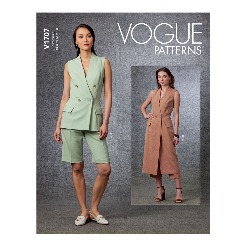 Vogue Sewing Pattern - Misses' Vest, Shorts & Pants 1707B5