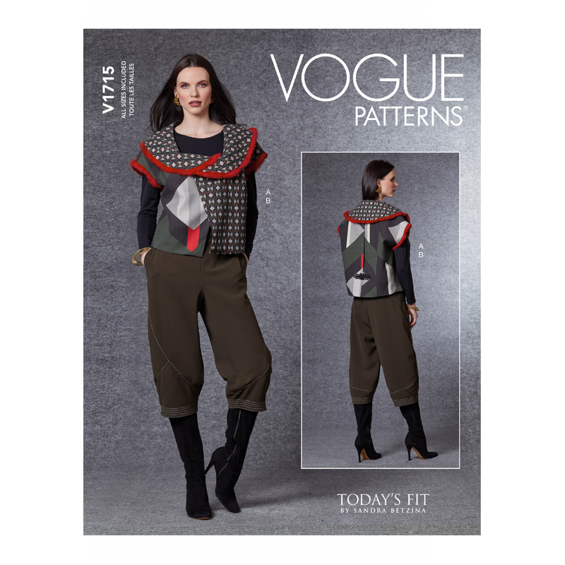 Vogue Sewing Pattern Misses' Vest & Pants 1715A