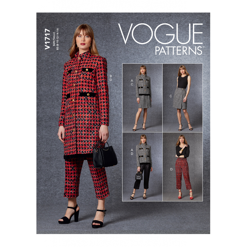 Vogue Sewing Pattern - Misses' Jacket, Skirt & Pants 1717B5