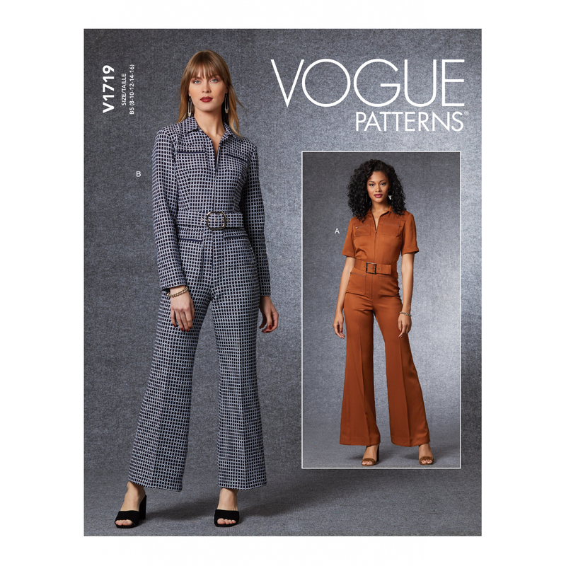 Vogue Sewing Pattern - Misses' Jumpsuit & Belt 1719B5