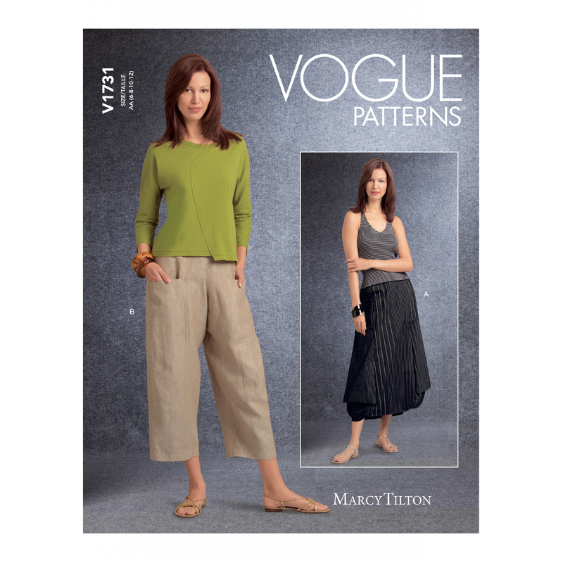 Vogue Sewing Pattern - Misses' Deep-Pocket Skirt and Pants 1731AA