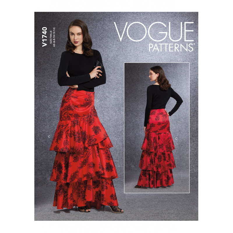 Vogue Sewing Pattern Misses' Skirt 1740 A5 (Sizes 6-14)