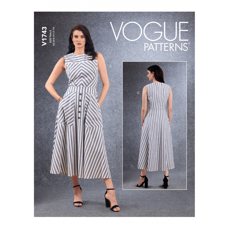 Vogue Sewing Pattern Misses' Dress 1743 A5 (Sizes 6-14)