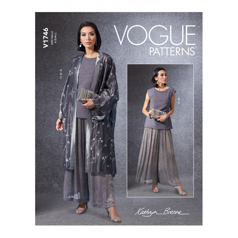 Vogue Sewing Pattern Misses' Kimono, Top and Pants 1746A