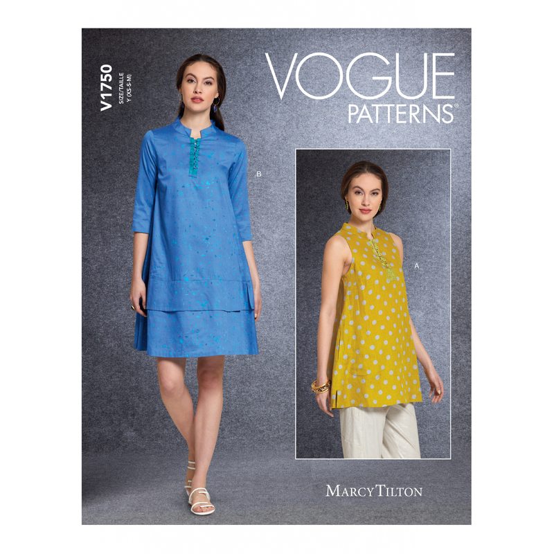 Vogue Sewing Pattern Misses' Tunic and Dress 1750y (Sizes XS-S-M)