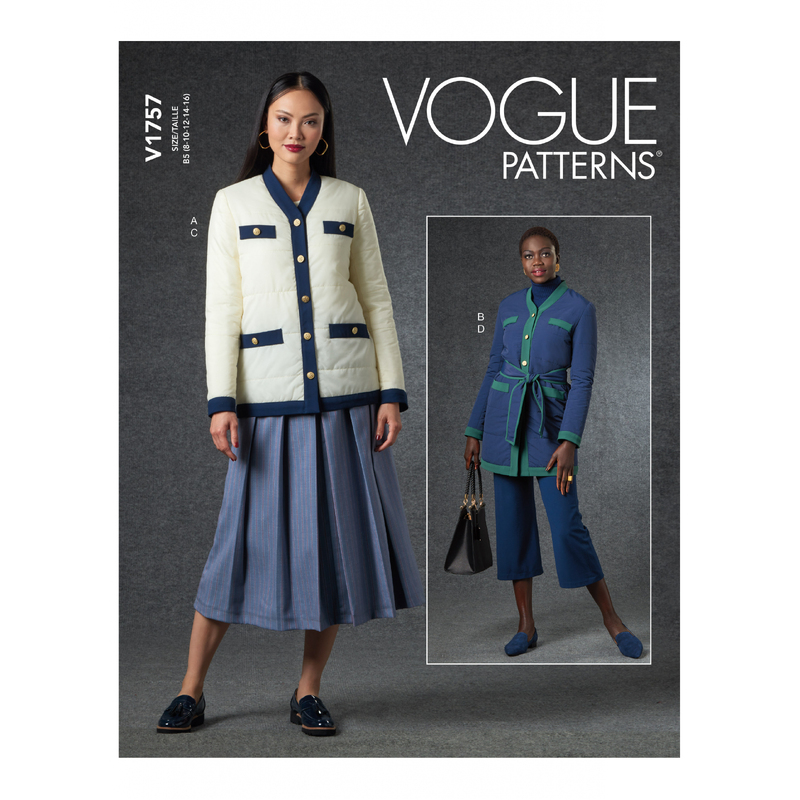 Vogue Sewing Pattern - Misses' Jacket, Belt, Skirt & Pants 1757B5