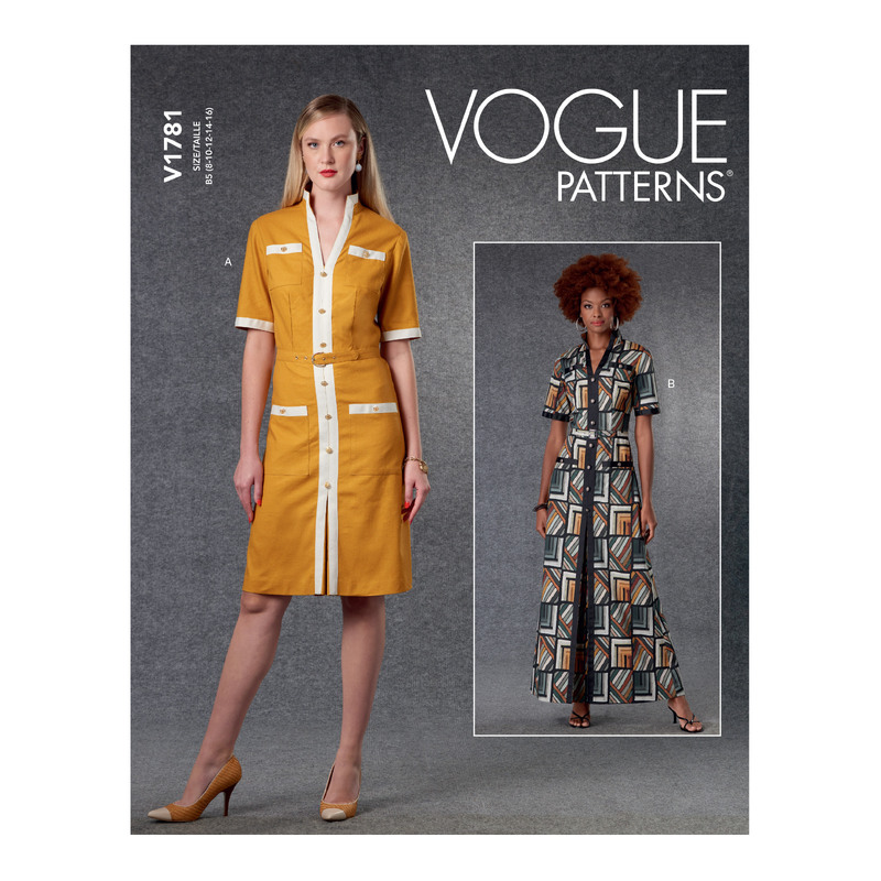 Vogue Sewing Pattern - Misses' Dresses & Belt 1781B5