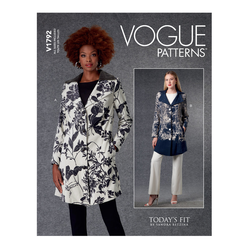 Vogue Sewing Pattern Misses' Jackets Today's Fit By Sandra Betzina 1792A