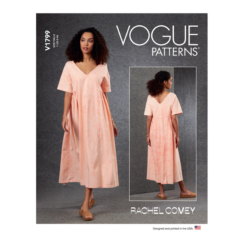 Vogue Sewing Pattern Misses' Dress 1799y (Sizes XS-S-M)