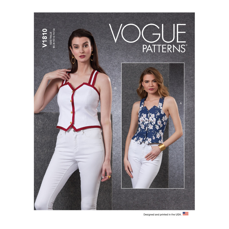 Vogue Sewing Pattern - Misses' & Misses' Petite Vests 1810B5