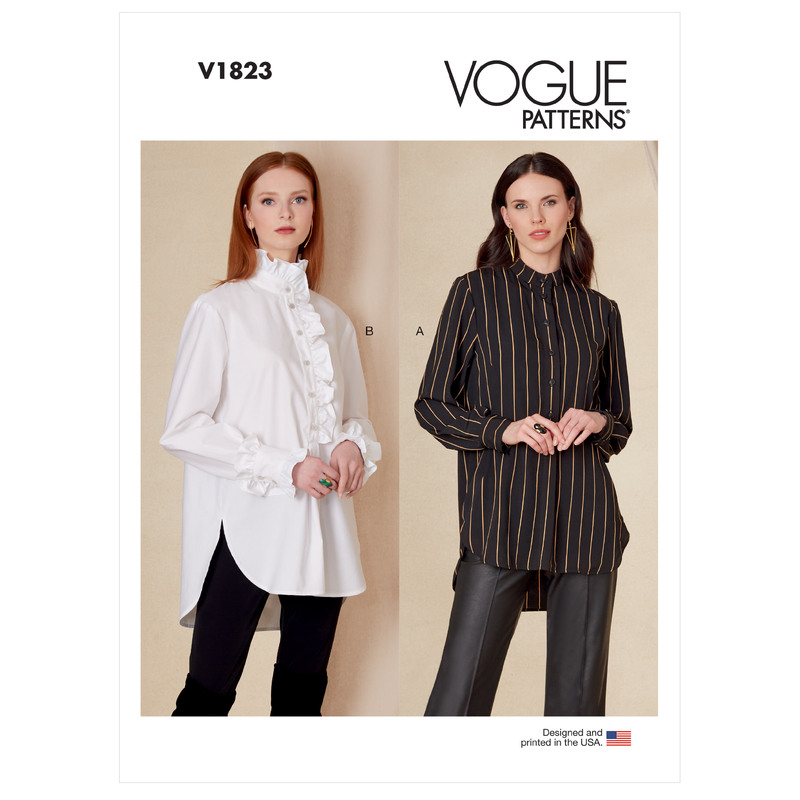 Vogue Sewing Pattern - Misses' and Misses' Petite Shirt 1823B5