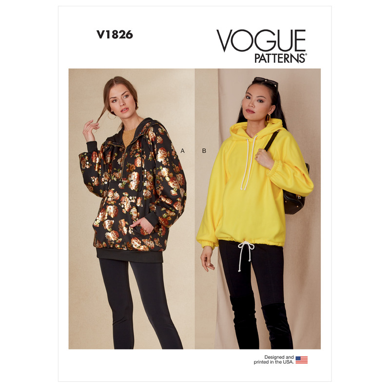 Vogue Sewing Pattern Misses' Sweatshirts 1826A