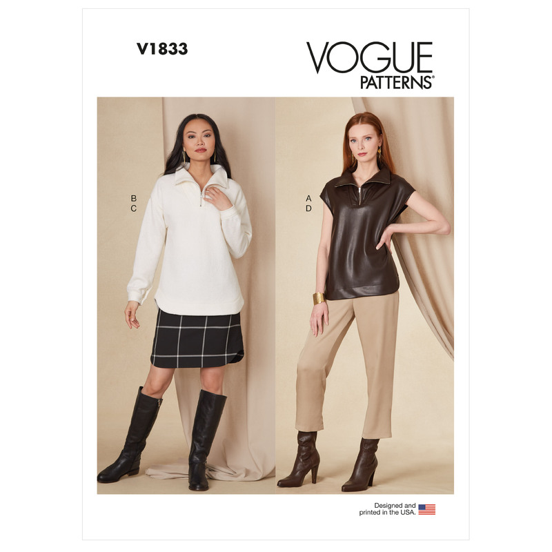 Vogue Sewing Pattern Misses' Top, Skirt and Pants 1833A