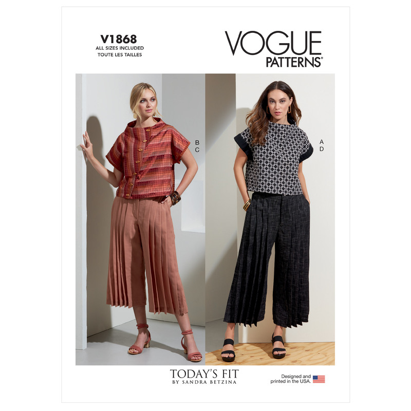 Vogue Sewing Pattern Misses' Top and Pants 1868A