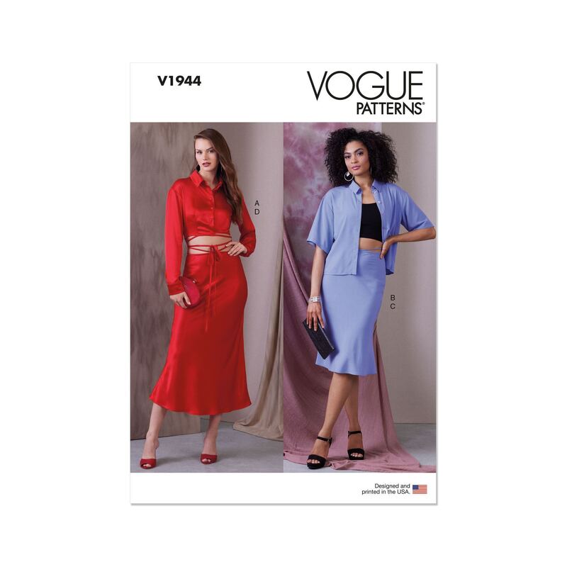 Vogue Sewing Pattern V1944E5 Misses Tops & Skirts Sizes 14-22