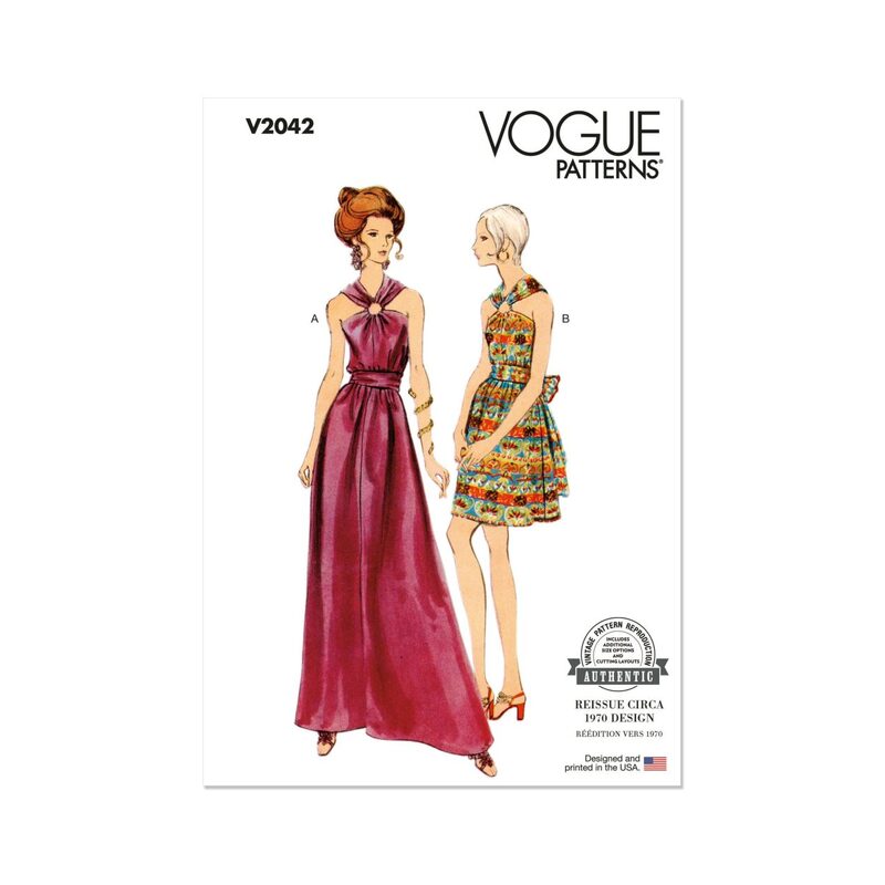 Vogue Patterns V2042b5 Misses’ Dress In Two Lengths size 8-16