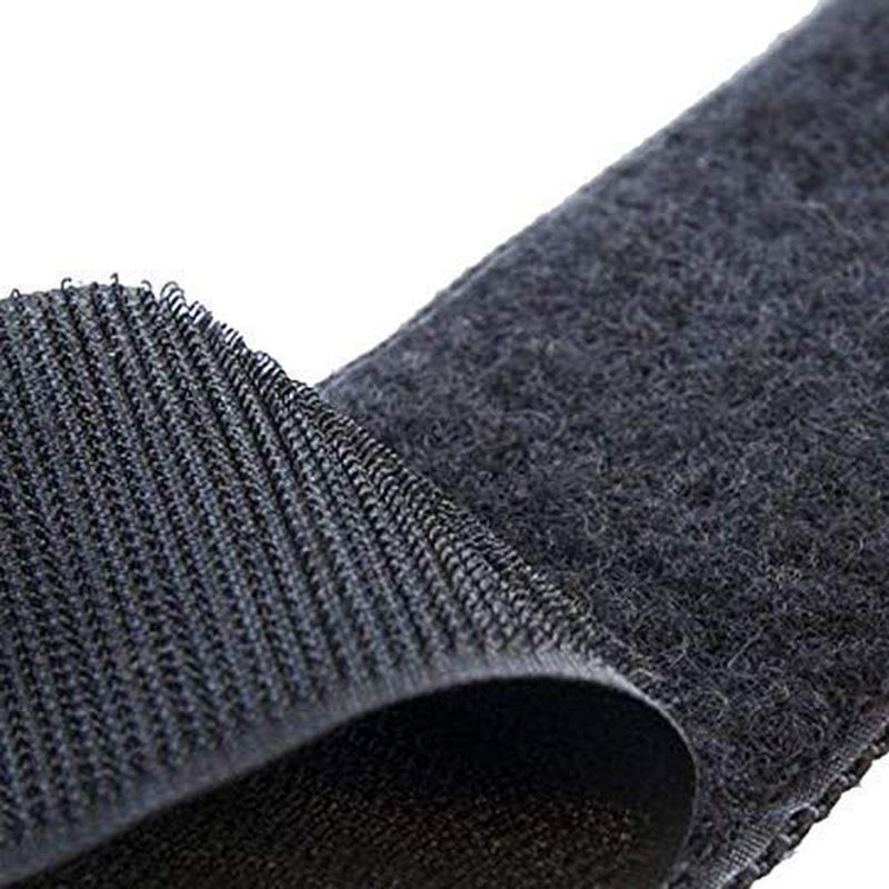 BLACK 50mm Sew In Hook & Loop Tape, Priced per Metre